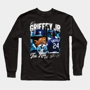 Ken Griffey Jr The Kid Basketball Legend Signature Vintage Retro 80s 90s Bootleg Rap Style Long Sleeve T-Shirt